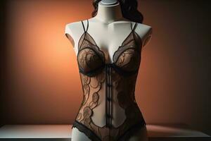 Sensual lingerie on a mannequin. ai generative photo