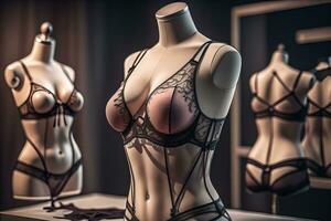 sensual lencería en un maniquí. ai generativo foto