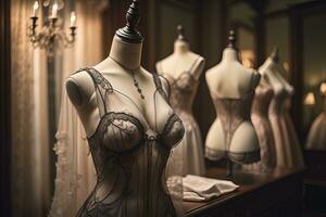 Sensual lingerie on a mannequin. ai generative photo