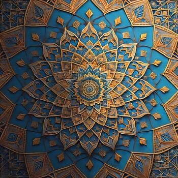 Mandala pattern. Vintage decorative elements. Hand drawn oriental background. ai generative photo