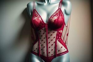 Sensual lingerie on a mannequin. ai generative photo