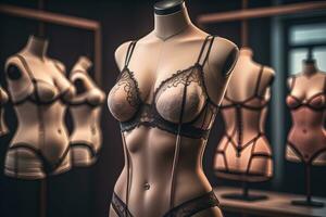 Sensual lingerie on a mannequin. ai generative photo