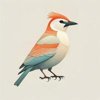 vector illustration of a bird. Vector illustration in cartoon style. ai generative photo