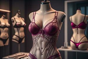 Sensual lingerie on a mannequin. ai generative photo