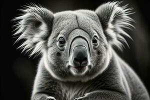Koala in the natural environment, Close-up. ai generative photo