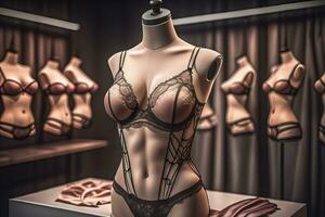 Sensual lingerie on a mannequin. ai generative photo