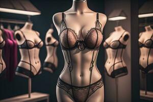 Sensual lingerie on a mannequin. ai generative photo