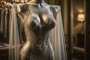 sensual lencería en un maniquí. ai generativo foto