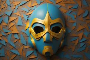 Mardi Gras mask isolated on solid color background. ai generative photo