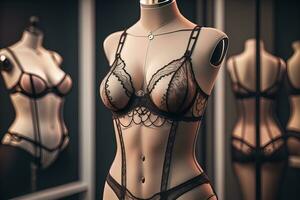 Sensual lingerie on a mannequin. ai generative photo