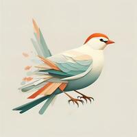 vector illustration of a bird. Vector illustration in cartoon style. ai generative photo