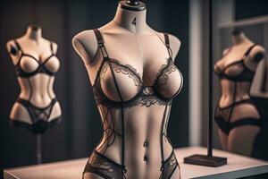 Sensual lingerie on a mannequin. ai generative photo