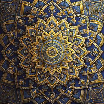 Mandala pattern. Vintage decorative elements. Hand drawn oriental background. ai generative photo