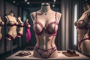 sensual lencería en un maniquí. ai generativo foto