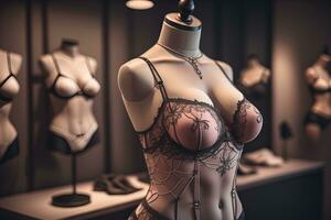 Sensual lingerie on a mannequin. ai generative photo