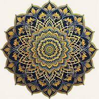 Mandala pattern. Vintage decorative elements. Hand drawn oriental background. ai generative photo