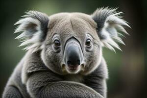 Koala in the natural environment, Close-up. ai generative photo