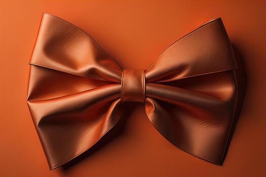 Beautiful and stylish bow tie on a solid colored background. ai generative photo