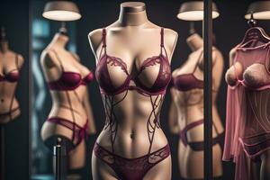 Sensual lingerie on a mannequin. ai generative photo