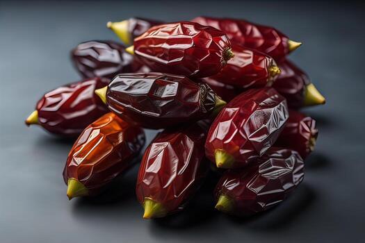 a dozen dates are on the table. ai generative photo