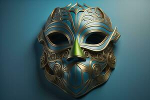 Mardi Gras mask isolated on solid color background. ai generative photo