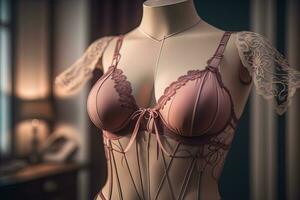 Sensual lingerie on a mannequin. ai generative photo