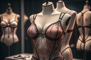 Sensual lingerie on a mannequin. ai generative photo