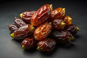 a dozen dates are on the table. ai generative photo