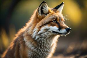 Portrait of a red fox, Vulpes vulpes. ai generative photo