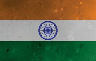 Grunge Style Indian Flag Background vector