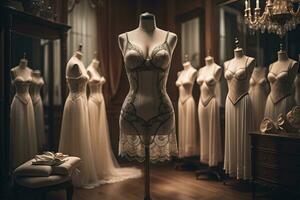 Sensual lingerie on a mannequin. ai generative photo
