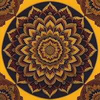 Mandala pattern. Vintage decorative elements. Hand drawn oriental background. ai generative photo