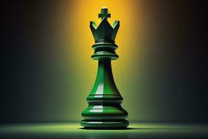 Chess king on a solid color background. ai generative photo