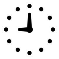 Analog clock icon symbol. Vector illustration