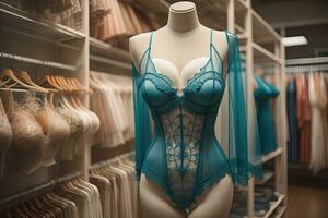 Sensual lingerie on a mannequin. ai generative photo