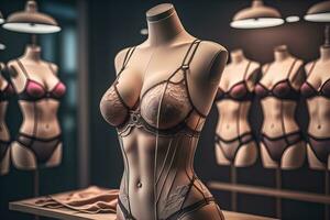 Sensual lingerie on a mannequin. ai generative photo