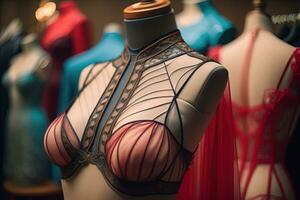 Sensual lingerie on a mannequin. ai generative photo