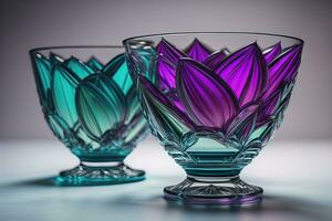 Glasses for different alcoholic beverages. ai generative photo