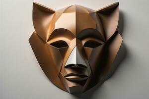 Mardi Gras mask isolated on solid color background. ai generative photo