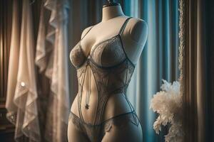 Sensual lingerie on a mannequin. ai generative photo