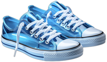 blauw rennen schoenen ai gegenereerd png