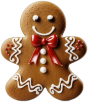 Navidad pan de jengibre Galleta ai generado png