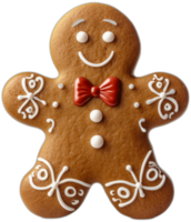 Navidad pan de jengibre Galleta ai generado png