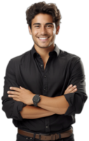 smiling young man looking at camera  AI Generated png