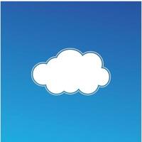 Cloud blue sky illustration vector flat element design