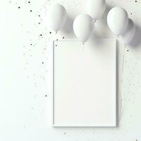 Simple outline birthday white background photo