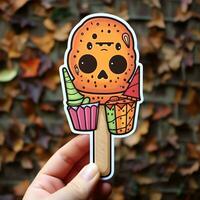 die cut sticker halloween popsicle creative no image photo