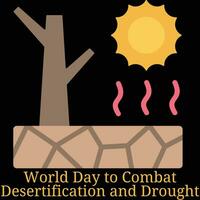 World Day to Combat Desertification and Drought illustration vector