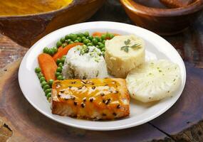 grilled salmon food photo
