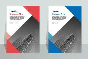Minimalist cover design and A4 flyer template vector